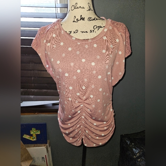 Como Blu Tops - Como Blu Womans Polka Dot Top Size Xl